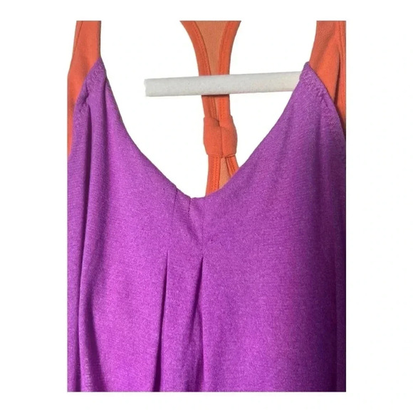 1946. LULULEMON PRACTICE FREELY TANK IN HEATHERED ULTRA VOILET AND DAZZLING SZ 6 - Picture 6 of 9